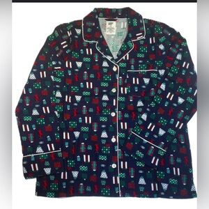 Lands' End Women’s Flannel Christmas Pajama Top - NWOT